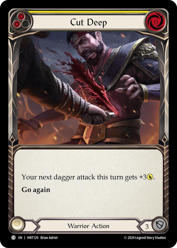 Flesh & Blood TCG The Hunted Cut Deep (Yellow) HNT129 Common