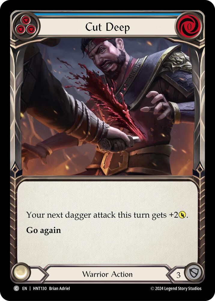 Flesh & Blood TCG The Hunted Cut Deep (Blue) HNT130 Common