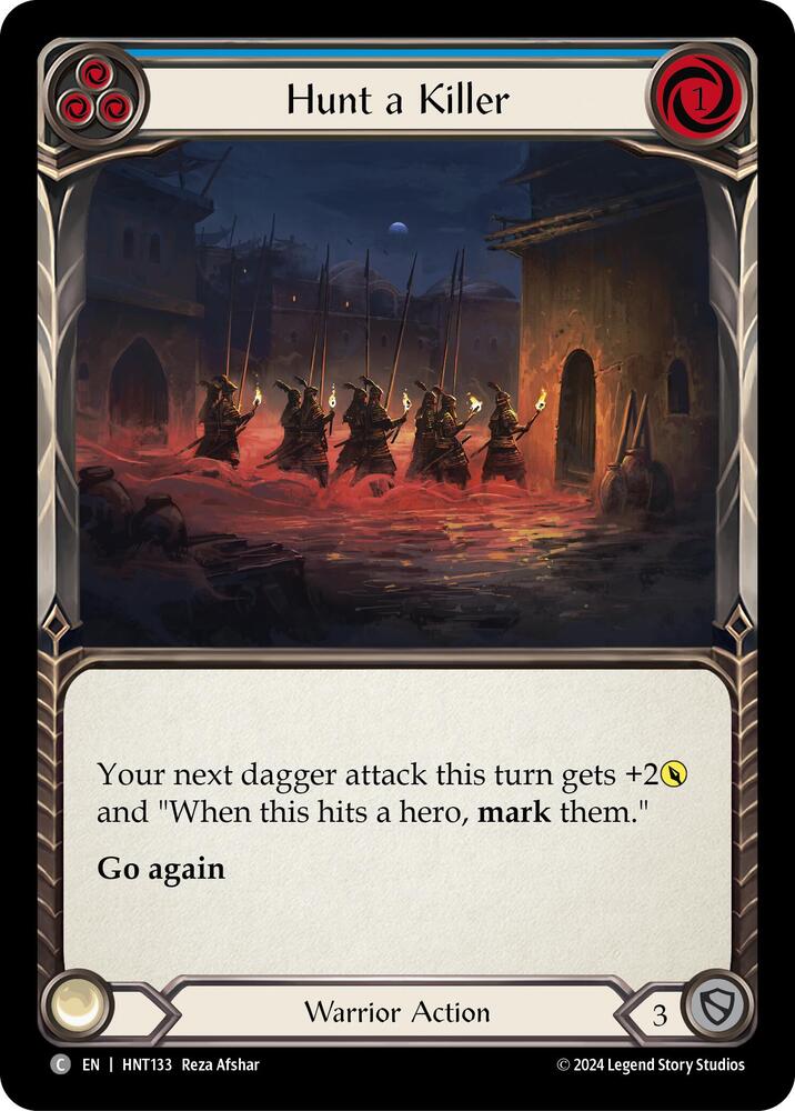 Flesh & Blood TCG The Hunted Hunt a Killer (Blue) HNT133 Common Near Mint