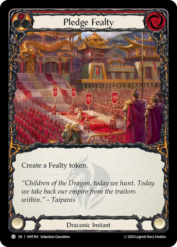 Flesh & Blood TCG The Hunted Pledge Fealty (Red) HNT164 Common Near Mint