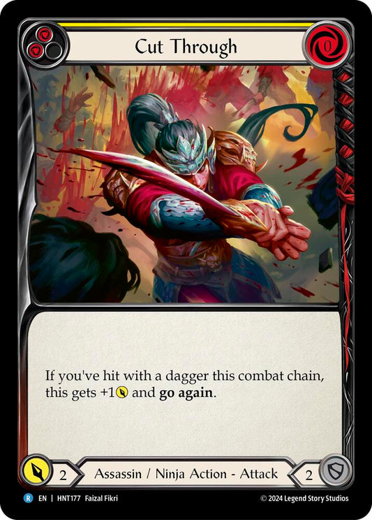 Flesh & Blood TCG The Hunted Cut Through (Yellow) HNT177 Rare