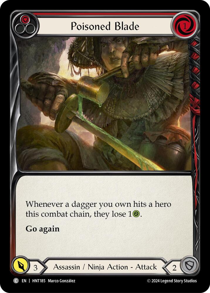 Flesh & Blood TCG The Hunted Poisoned Blade (Red) HNT185 Common