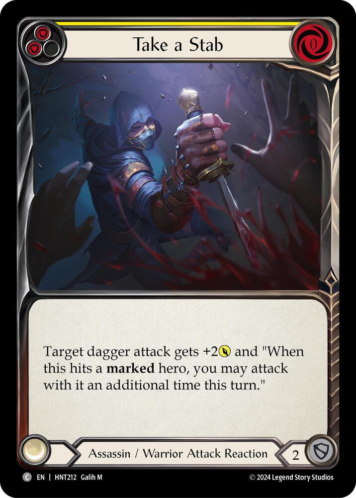 Flesh & Blood TCG The Hunted Take a Stab (Yellow) HNT212 Common Near Mint