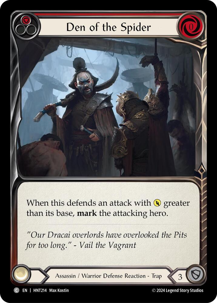Flesh & Blood TCG The Hunted Den of the Spider (Red) HNT214 Common