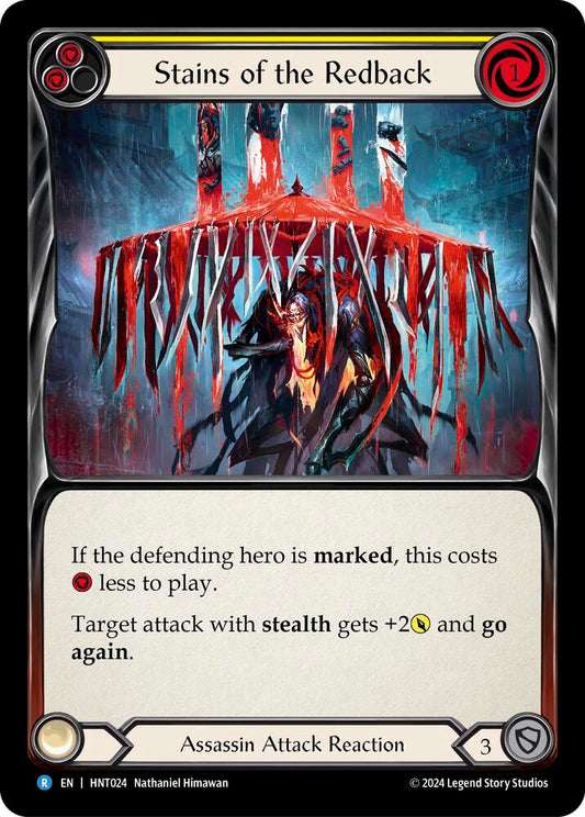 Flesh & Blood TCG The Hunted Stains of the Redback (Yellow) HNT024 Rare