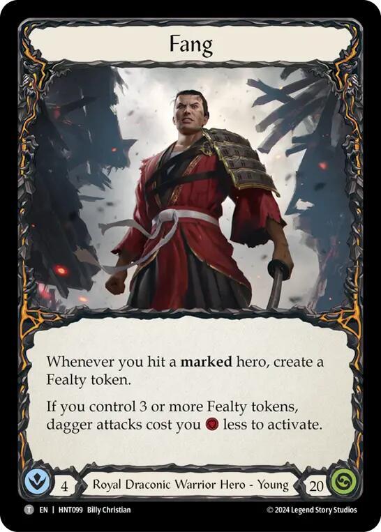 Flesh & Blood TCG The Hunted Arakni, Web of Deceit // Fang HNT002 // HNT099 Token