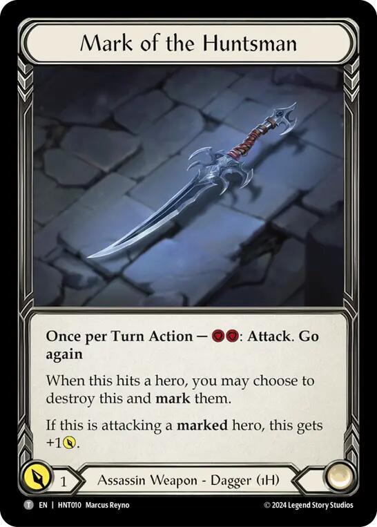 Flesh & Blood TCG The Hunted Mark of the Huntsman // Kunai of Retribution HNT010 // HNT056 Token