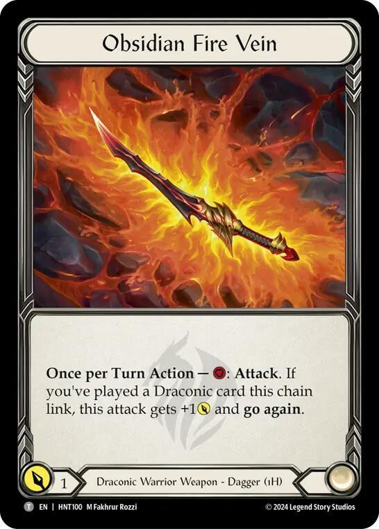 Flesh & Blood TCG The Hunted Mark of the Huntsman // Obsidian Fire Vein HNT010 // HNT100 Token