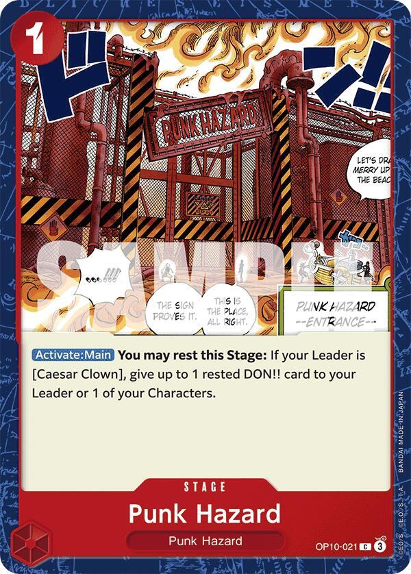 One Piece Card Game Royal Blood Punk Hazard OP10-021 C Near Mint