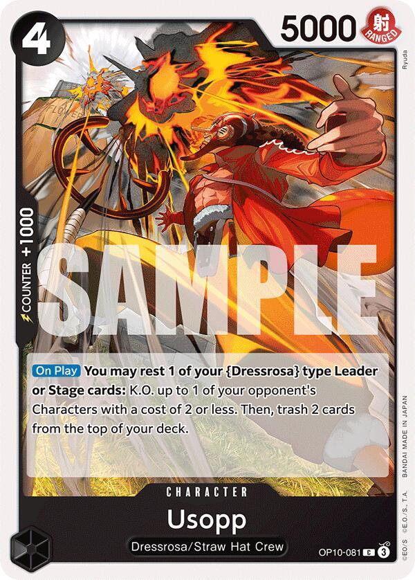 One Piece Card Game Royal Blood Usopp (081) OP10-081 Common
