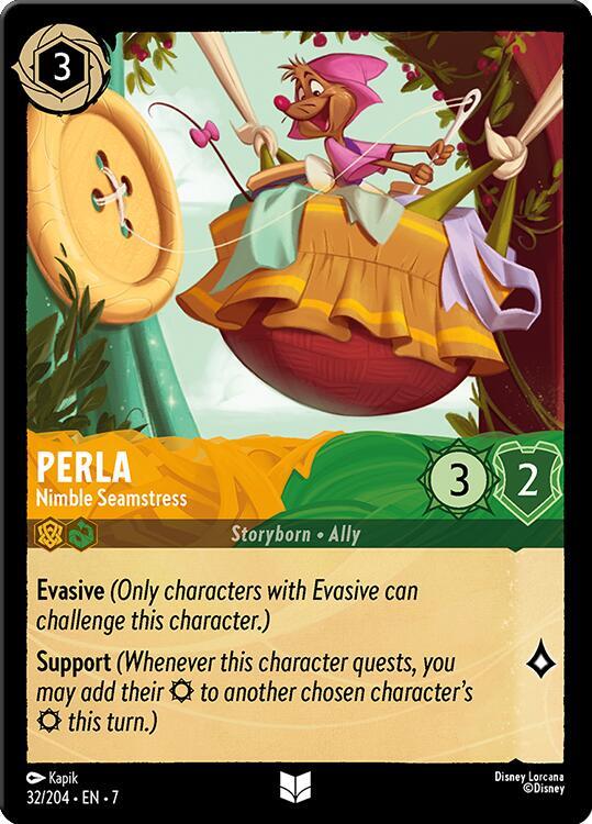 Lorcana TCG Archazia's Island Perla - Nimble Seamstress 32/204 Uncommon Near Mint Cold Foil