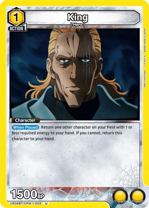 Union Arena UE06BT: One Punch Man King (003) UE06BT/OPM-1-003 Uncommon Near Mint