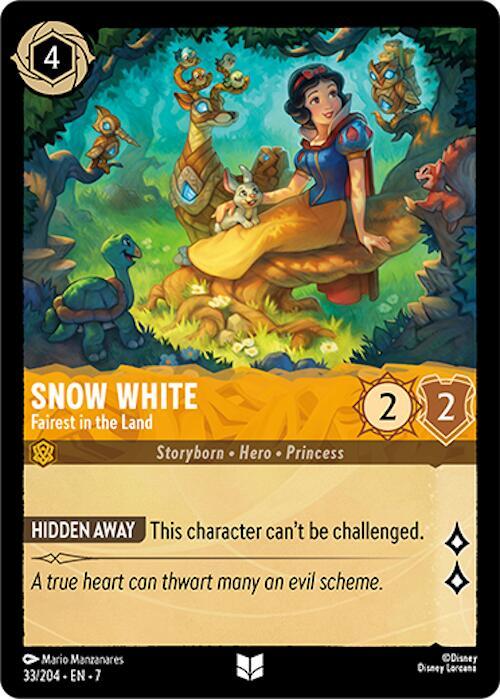 Lorcana TCG Archazia's Island Snow White - Fairest in the Land 33/204 Uncommon Near Mint Cold Foil