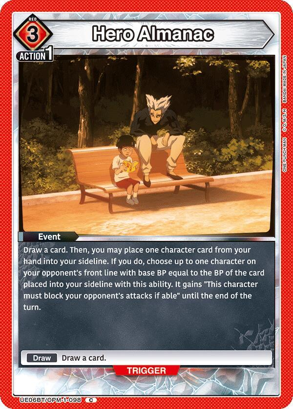 Union Arena UE06BT: One Punch Man Hero Almanac UE06BT/OPM-1-098 Common Near Mint