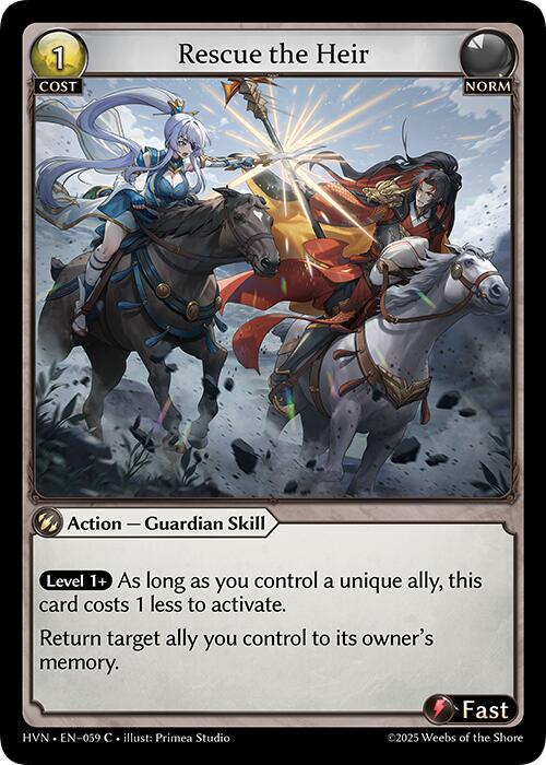 Grand Archive Abyssal Heaven Rescue the Heir 059 Common Near Mint