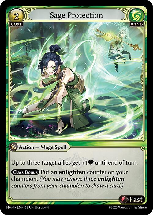 Grand Archive Abyssal Heaven Sage Protection 172 Common Near Mint