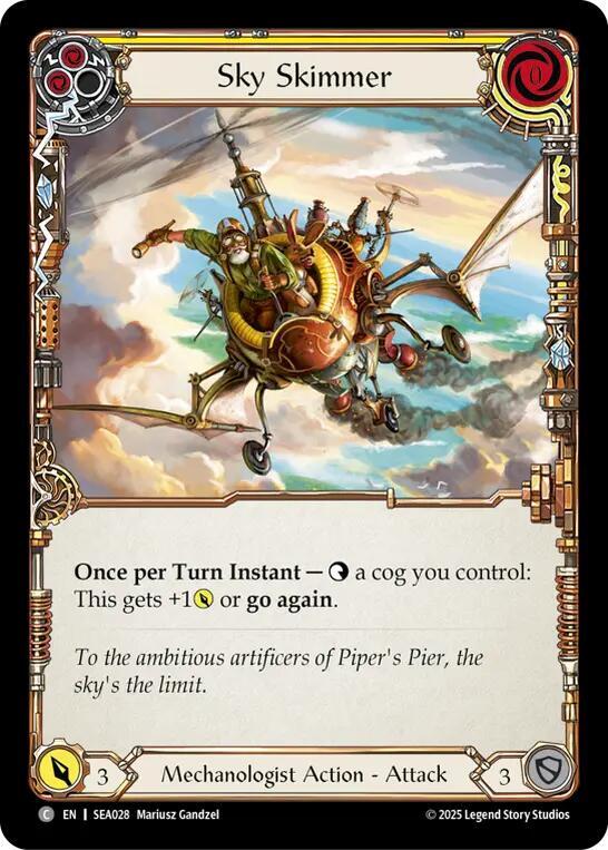 Flesh & Blood TCG High Seas Sky Skimmer (Yellow) SEA028 Common