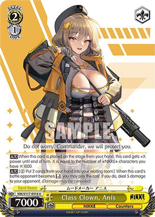 Weiss Schwarz GODDESS OF VICTORY: NIKKE Class Clown, Anis NIK/S117-E016 U Uncommon Near Mint