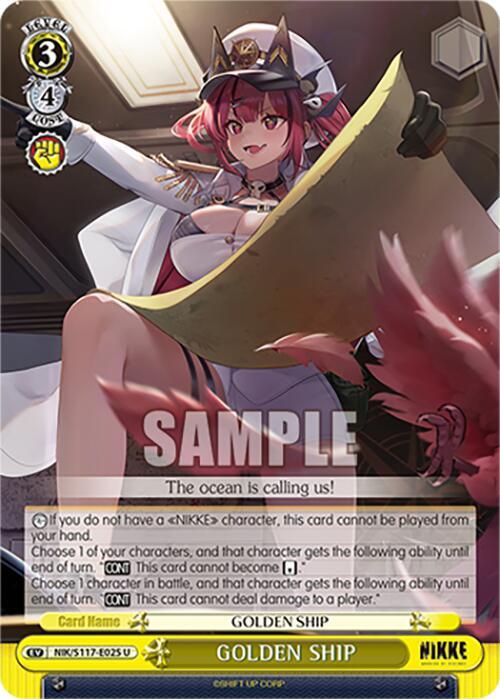 Weiss Schwarz GODDESS OF VICTORY: NIKKE GOLDEN SHIP NIK/S117-E025 U Uncommon Near Mint