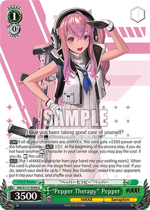 Weiss Schwarz GODDESS OF VICTORY: NIKKE "Pepper Therapy" Pepper NIK/S117-E044 U Uncommon Near Mint