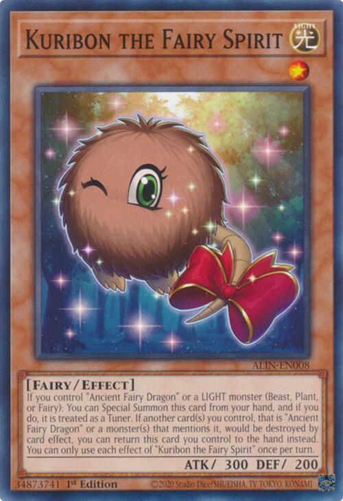 YuGiOh Alliance Insight Kuribon the Fairy Spirit ALIN-EN008 Common 1st Edition