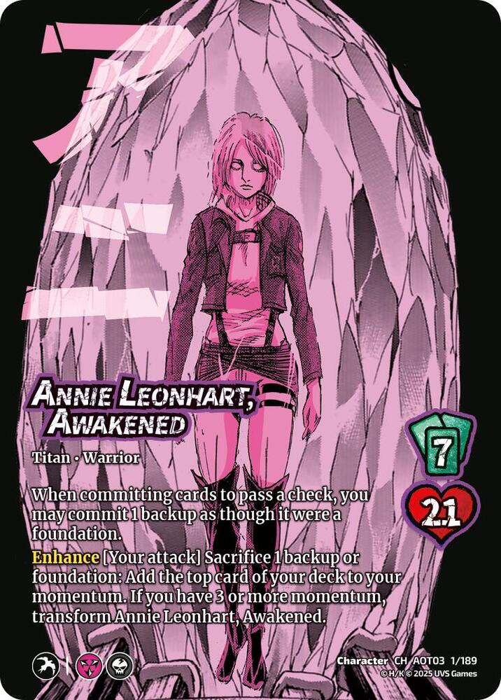 UniVersus Attack on Titan: Apocalypse Annie Leonhart, Awakened // Female Titan 1/189 Character