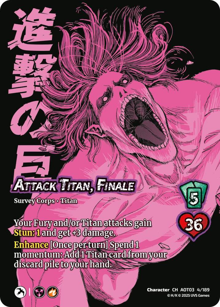 UniVersus Attack on Titan: Apocalypse Eren Yeager, Usurper // Attack Titan, Finale 4/189 Character