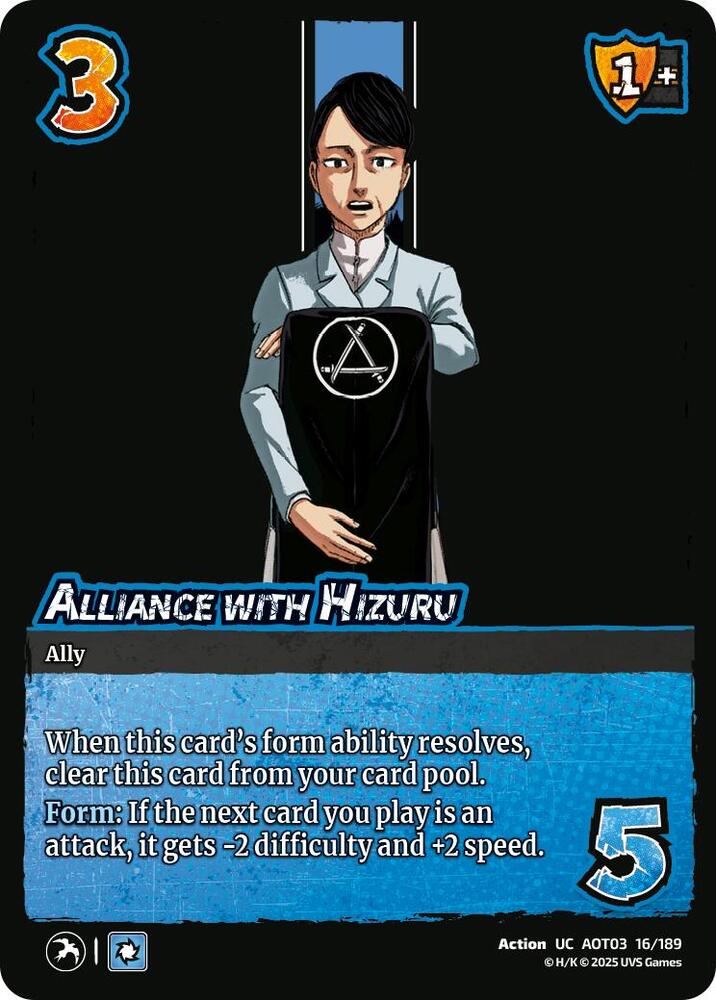 UniVersus Attack on Titan: Apocalypse Alliance with Hizuru 16/189 Uncommon Near Mint