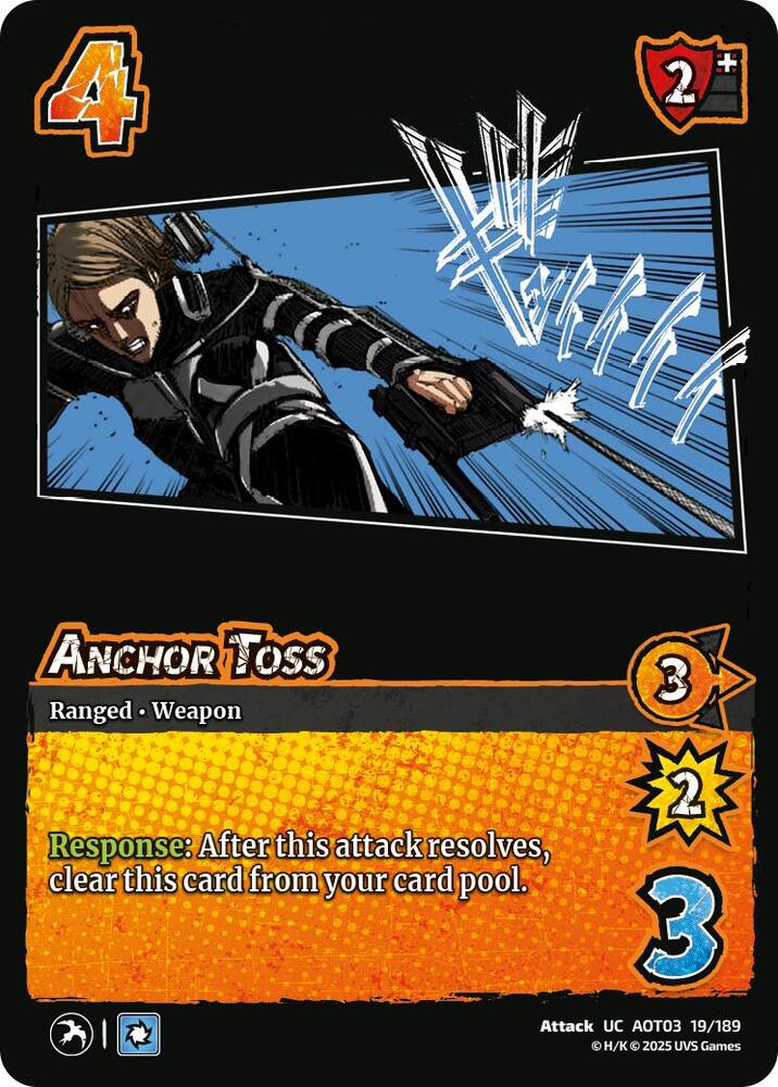 UniVersus Attack on Titan: Apocalypse Anchor Toss 19/189 Uncommon Near Mint