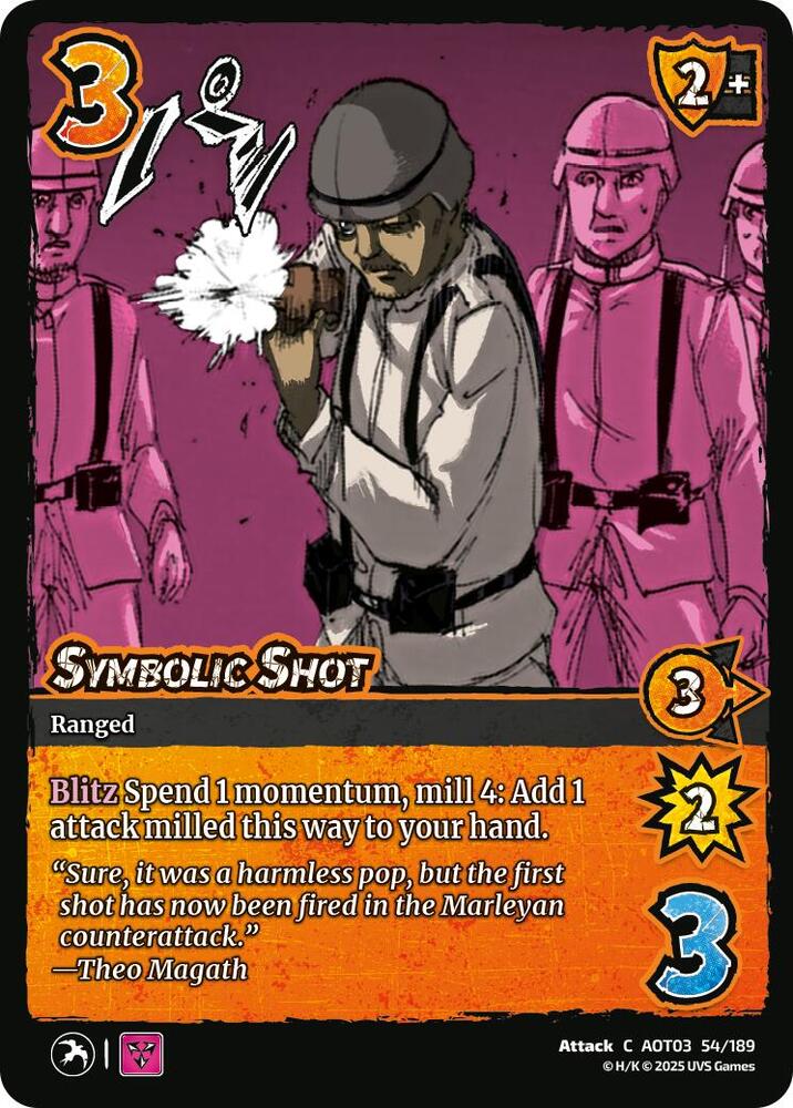 UniVersus Attack on Titan: Apocalypse Symbolic Shot 54/189 Common Near Mint