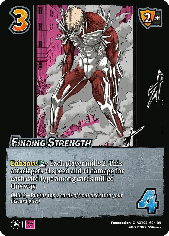 UniVersus Attack on Titan: Apocalypse Finding Strength 60/189 Common Near Mint