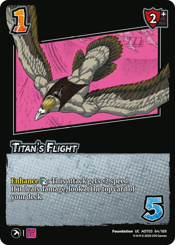 UniVersus Attack on Titan: Apocalypse Titan's Flight 64/189 Uncommon Near Mint