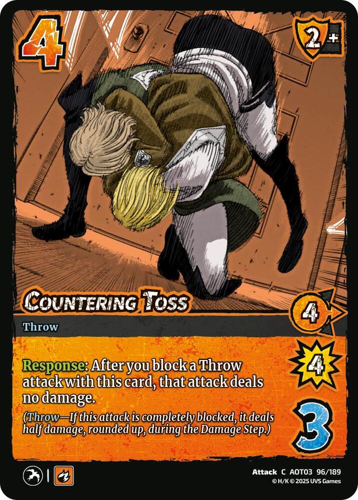 UniVersus Attack on Titan: Apocalypse Countering Toss 96/189 Common Near Mint