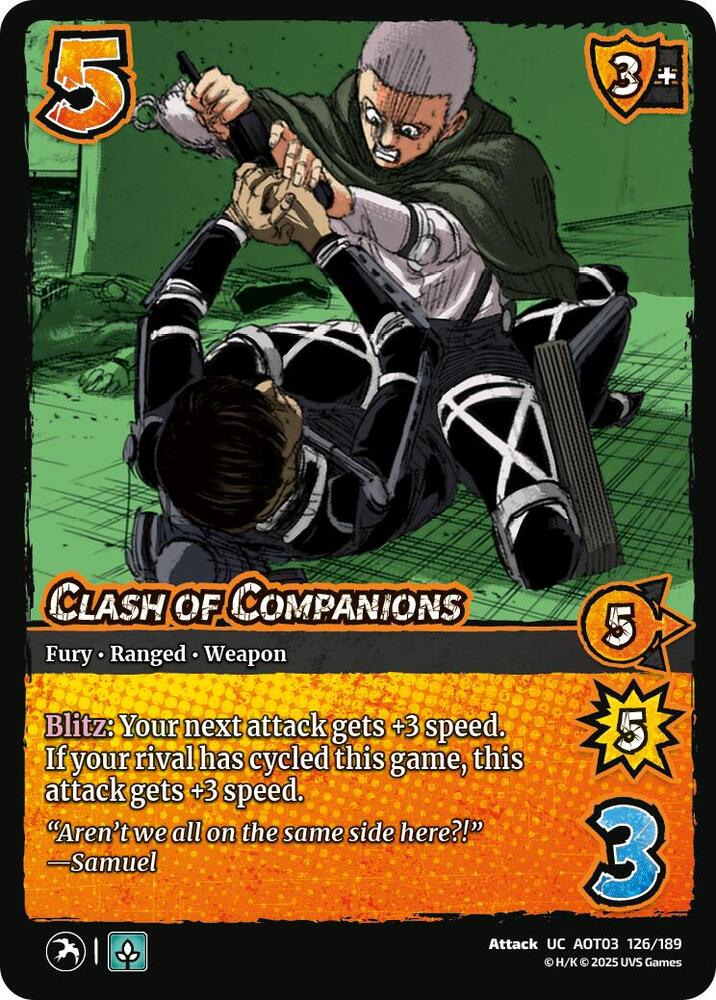 UniVersus Attack on Titan: Apocalypse Clash of Companions 126/189 Uncommon