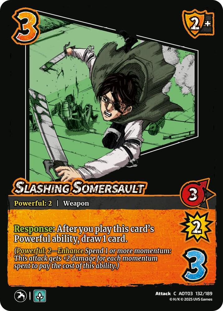 UniVersus Attack on Titan: Apocalypse Slashing Somersault 132/189 Common Near Mint