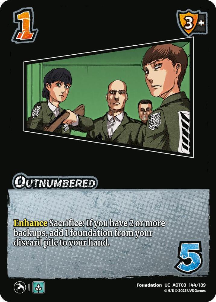 UniVersus Attack on Titan: Apocalypse Outnumbered 144/189 Uncommon Near Mint