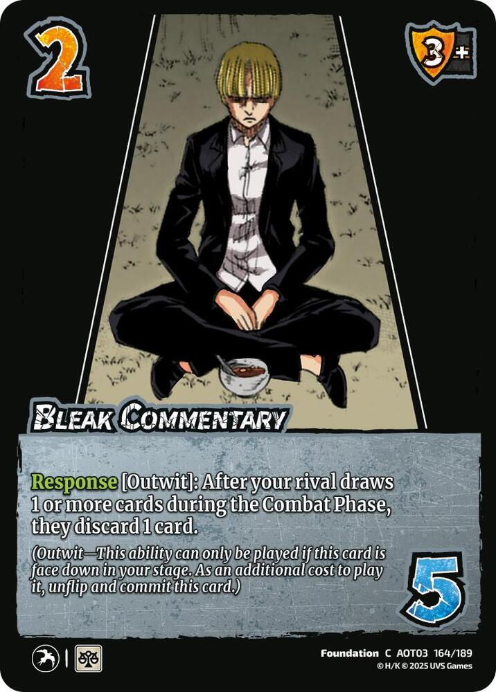 UniVersus Attack on Titan: Apocalypse Bleak Commentary 164/189 Common Near Mint