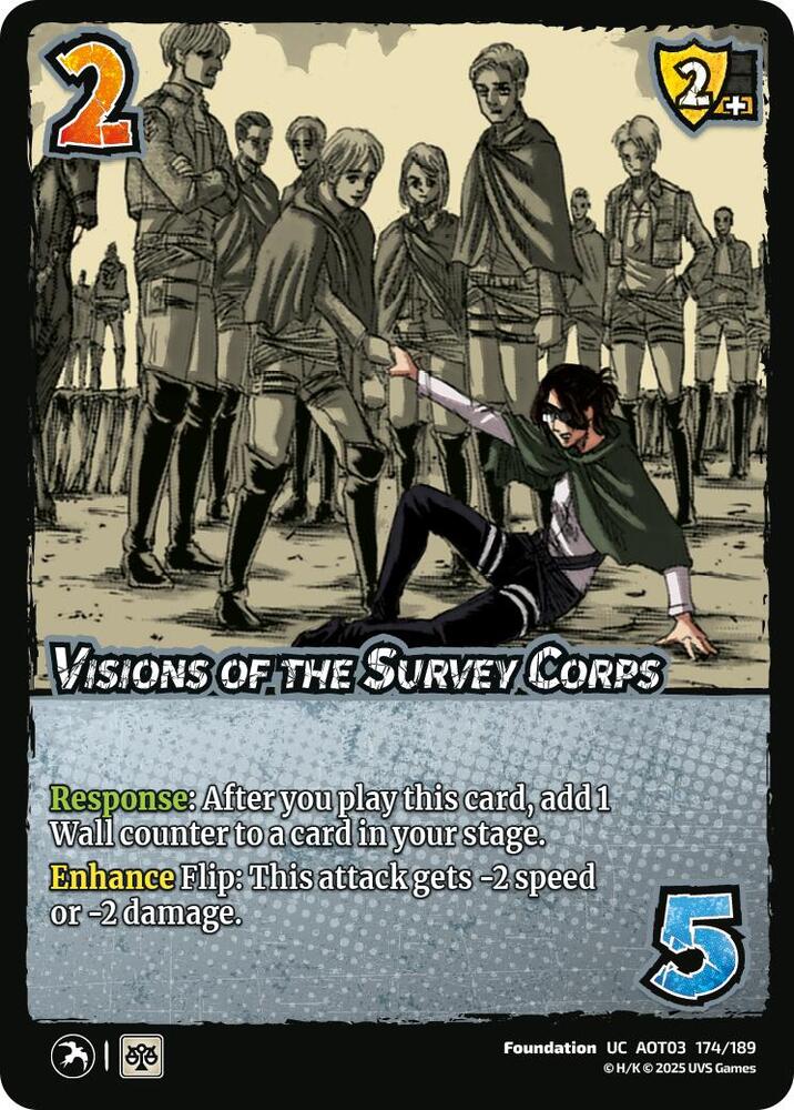 UniVersus Attack on Titan: Apocalypse Visions of the Survey Corps 174/189 Uncommon Near Mint