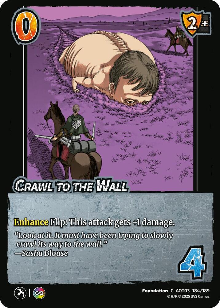 UniVersus Attack on Titan: Apocalypse Crawl to the Wall 184/189 Common Near Mint
