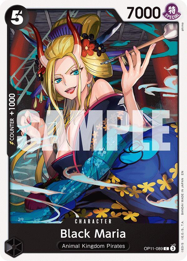 One Piece Card Game A Fist of Divine Speed Black Maria OP11-089 C Near Mint