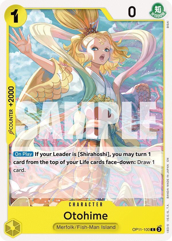 One Piece Card Game A Fist of Divine Speed Otohime OP11-100 Common