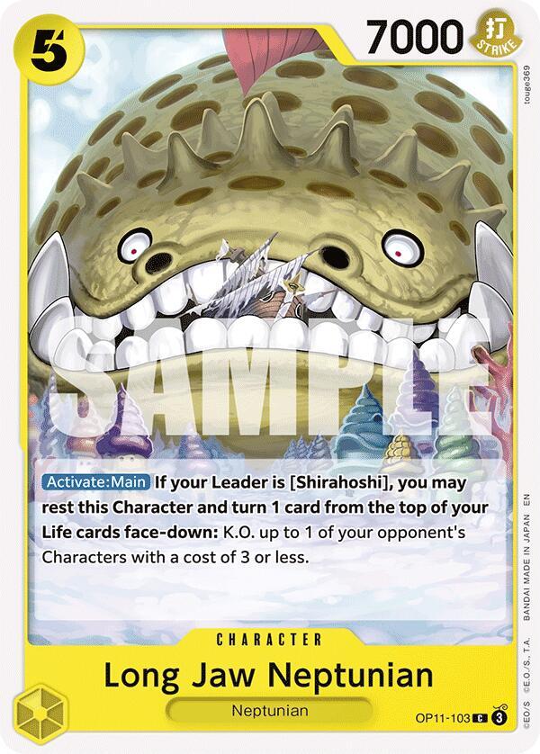One Piece Card Game A Fist of Divine Speed Long-Jaw Neptunian OP11-103 Common