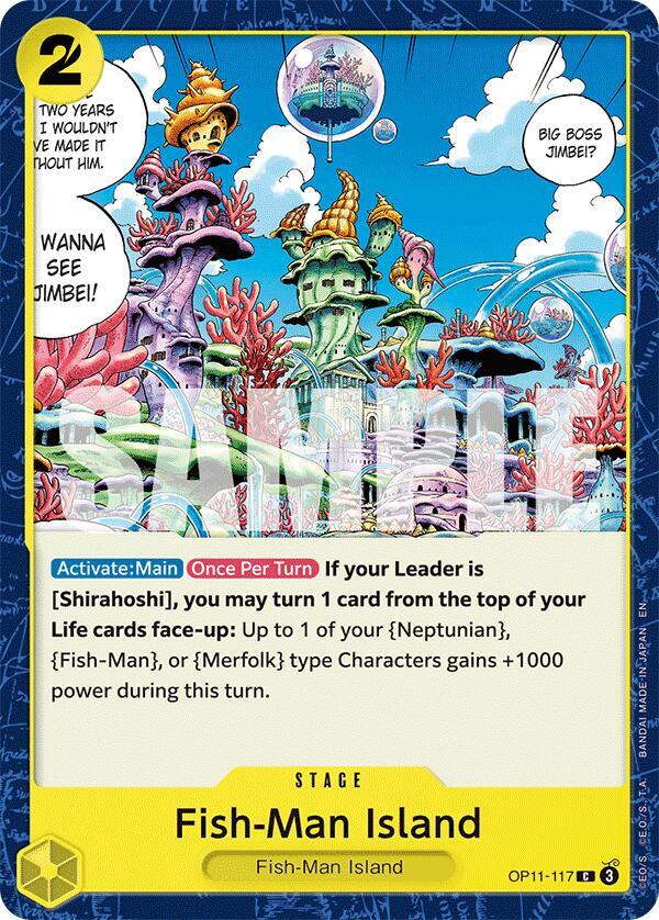 One Piece Card Game A Fist of Divine Speed Fish-Man Island OP11-117 Common