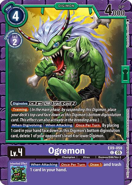 Digimon Card Game Versus Monsters Ogremon EX9-059 C Common Near Mint