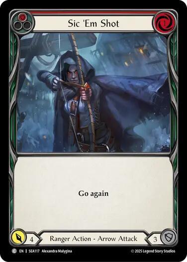 Flesh & Blood TCG High Seas Sic 'Em Shot (Red) SEA117 Common Near Mint