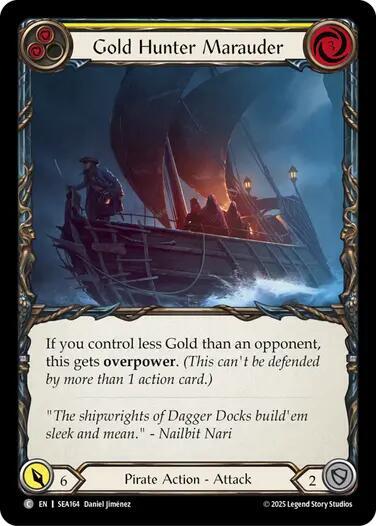 Flesh & Blood TCG High Seas Gold Hunter Marauder SEA164 Common Near Mint
