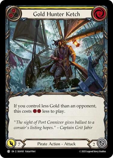 Flesh & Blood TCG High Seas Gold Hunter Ketch SEA165 Common Near Mint