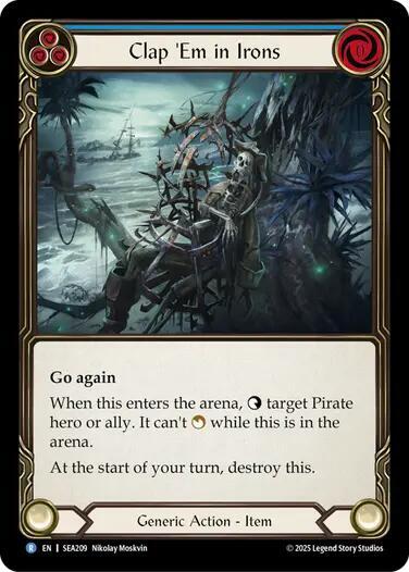 Flesh & Blood TCG High Seas Clap 'Em in Irons SEA209 Rare Near Mint