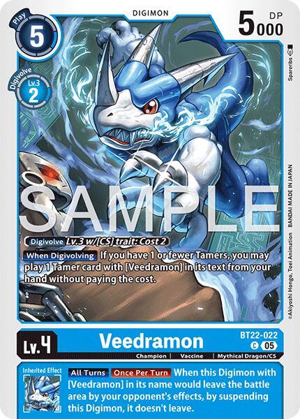 Digimon TCG Cyber Eden Veedramon BT22-022 C Common