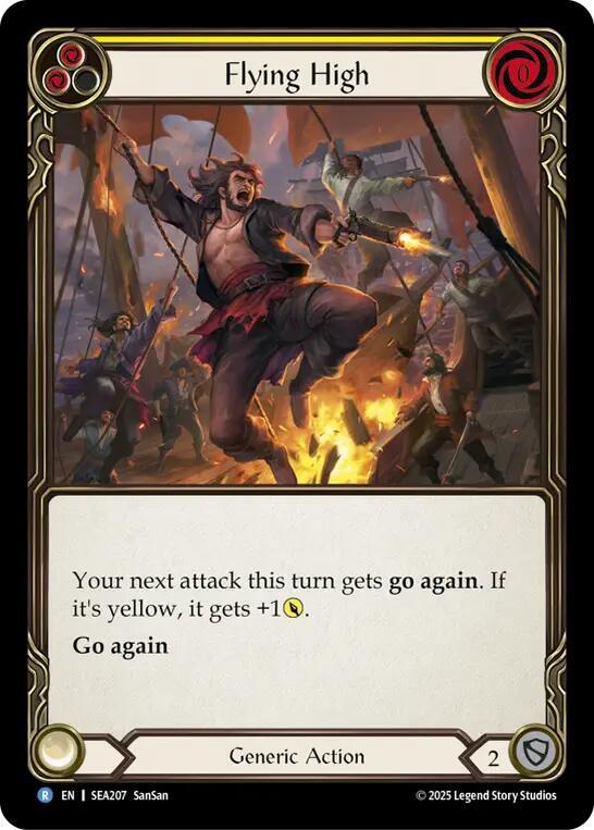 Flesh & Blood TCG High Seas Flying High (Yellow) SEA207 Rare